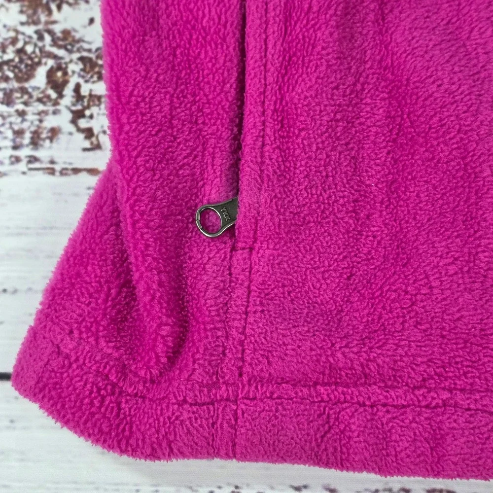 Columbia Fleece Hoodie Kids XXS Magenta Pink Excellent Full Zip Jacket